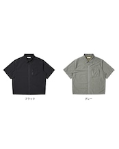ジップアップポケット付き半袖シャツ S0498