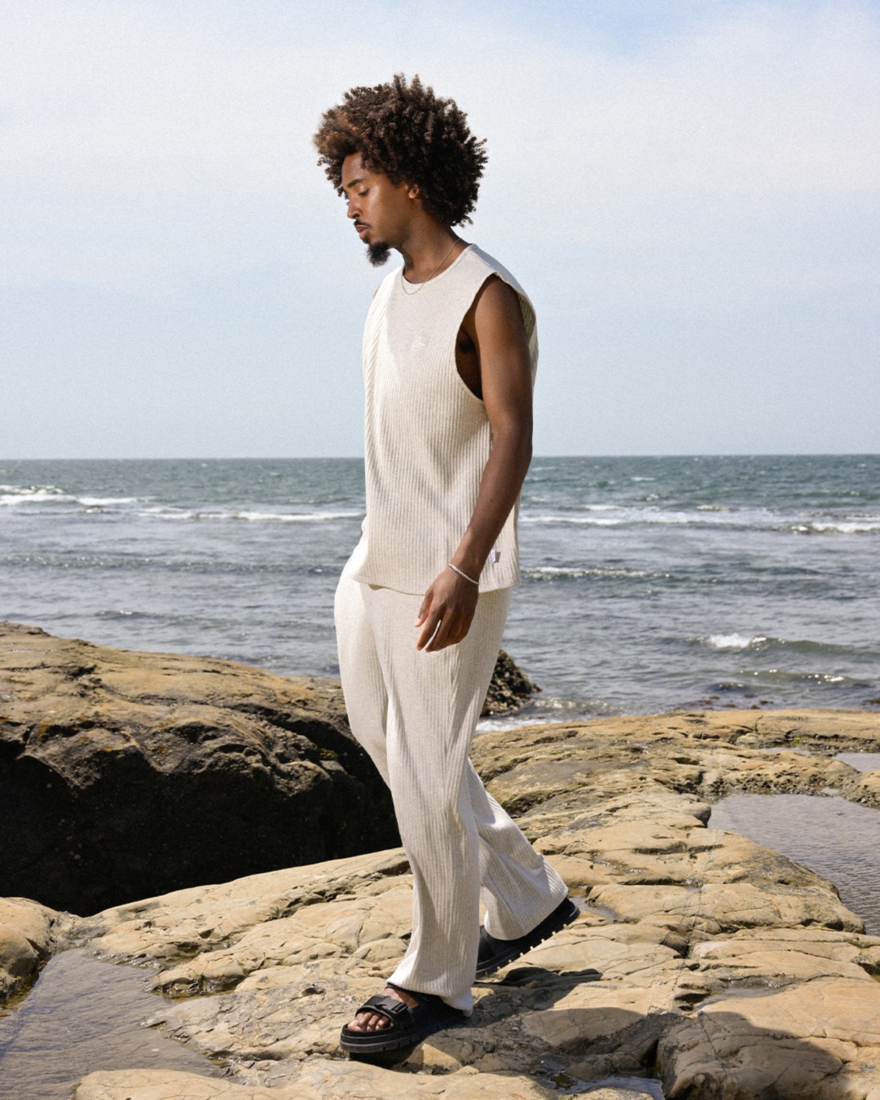 【#Re:room】RRM RIB RELAX PANTS	［REP325］