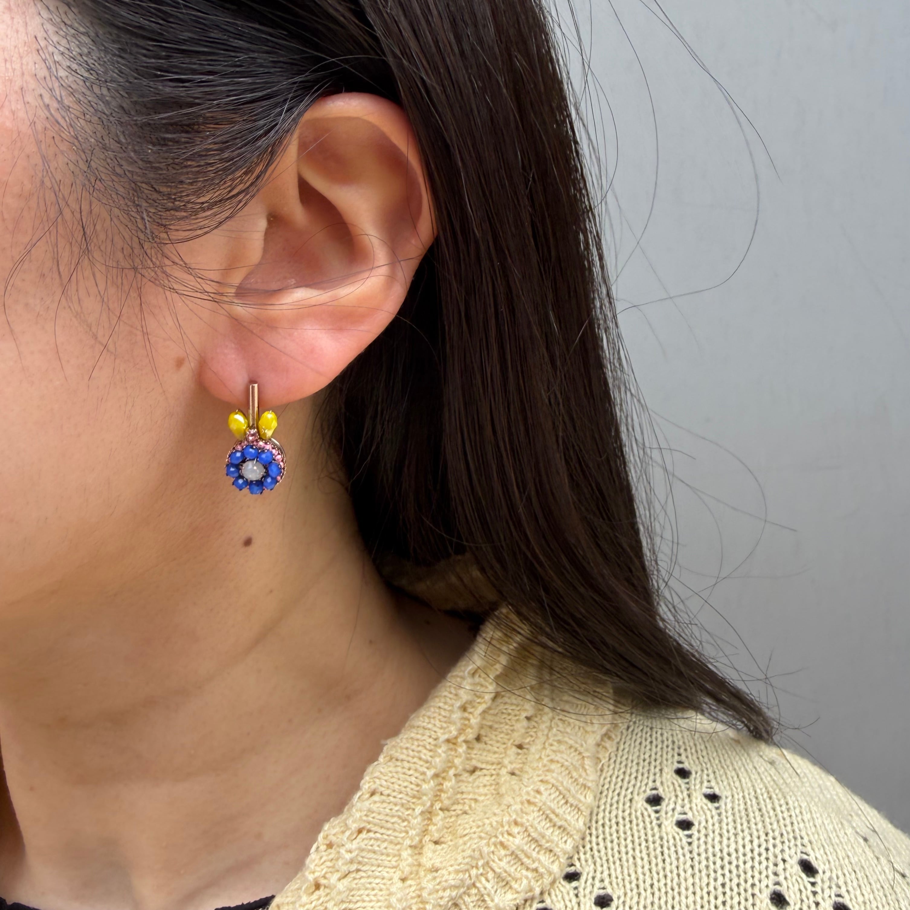 P0578 Vitamin flower asymmetry pierce | Bijou Online Store
