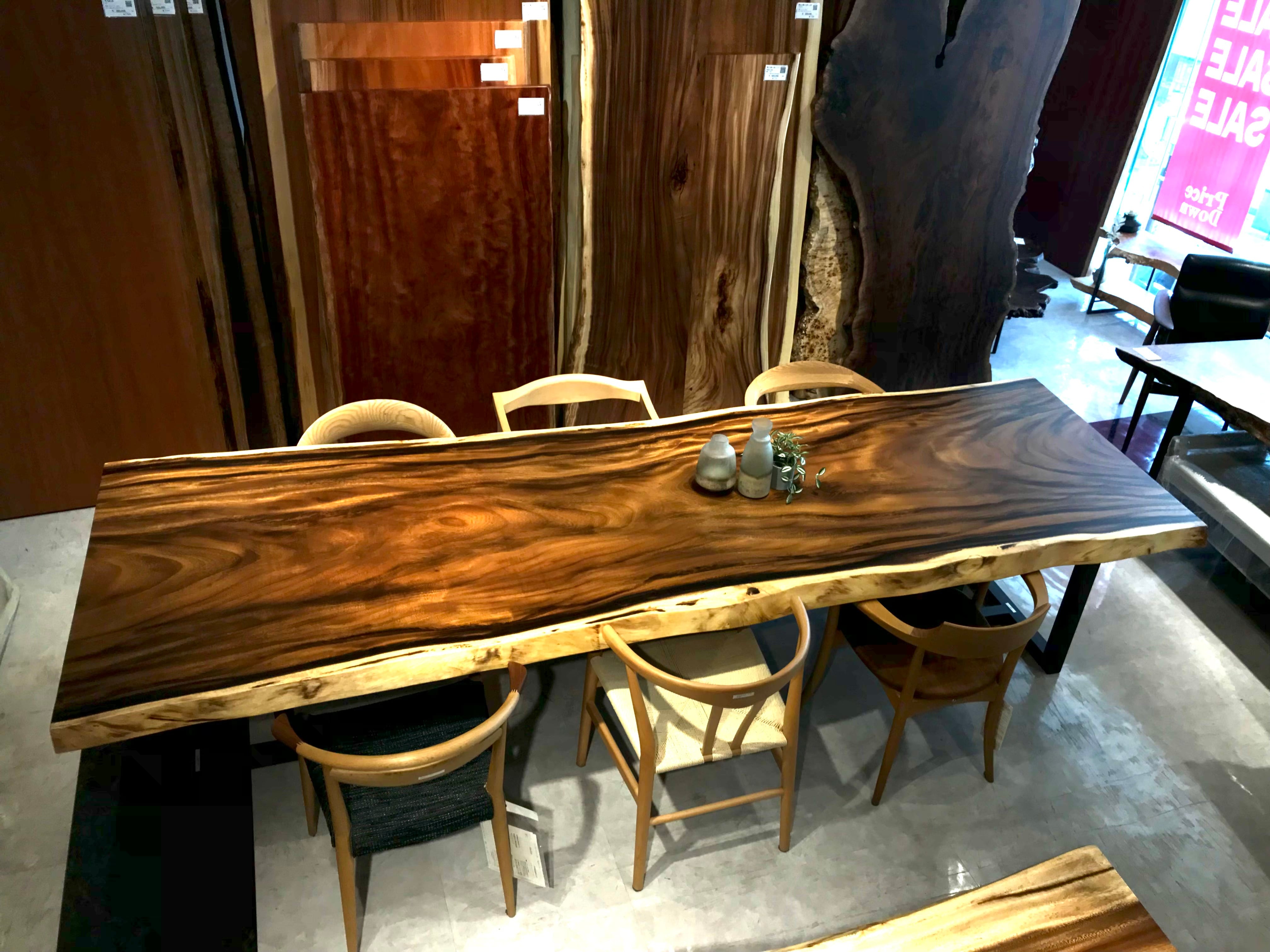 モンキーポッド _3050×1040ｰ900ｰ960×60_横浜元町店_テーブル天板/一枚