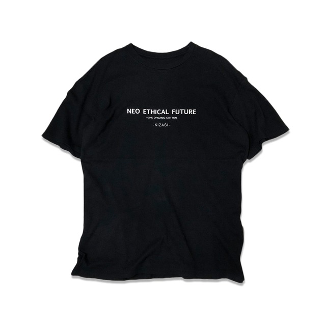 オーガニックコットン黒染めTシャツ｜"NEO ETHICAL FUTURE" Organic Cotton T-SHIRT【受注終了】