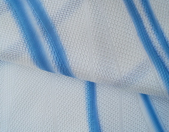 【帯揚げ】瑠璃色　織巧紋 柳ぼかし　帯揚げ　250420⑯