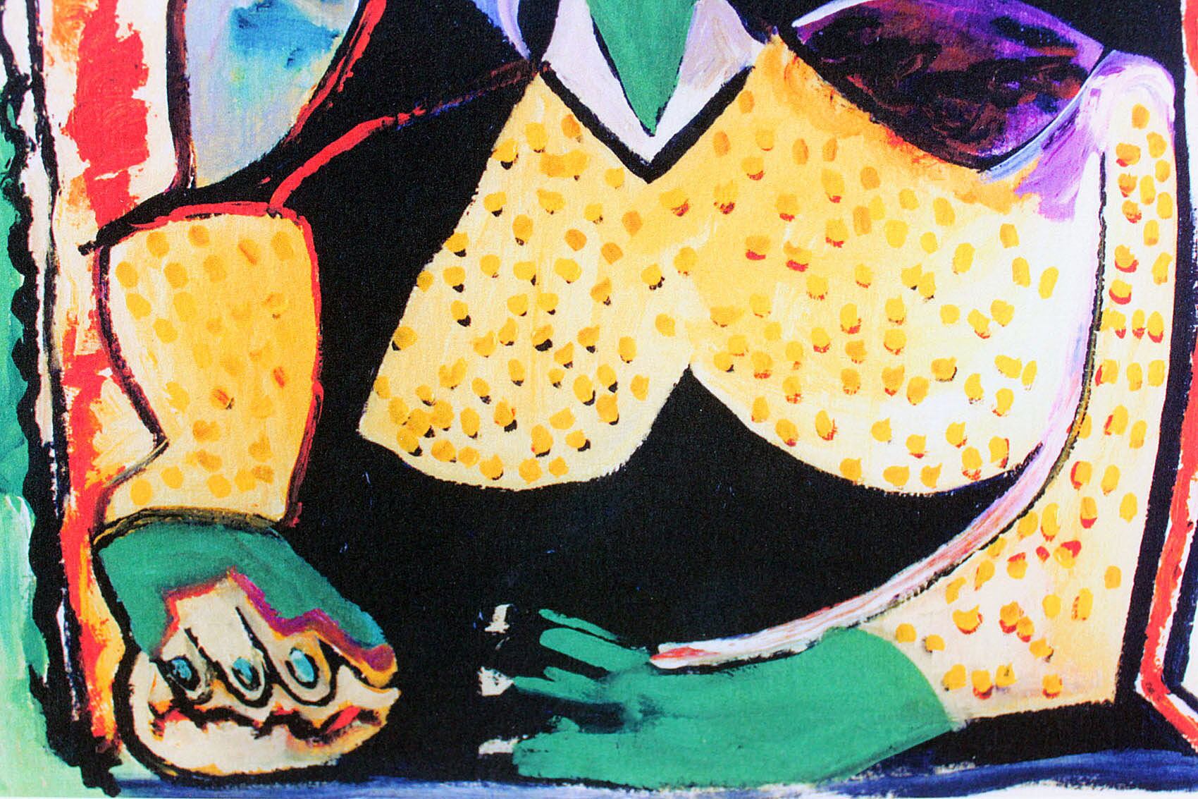 パブロ ピカソ「女性の肖像」額縁4色選択可能 作品証明書 展示用フック