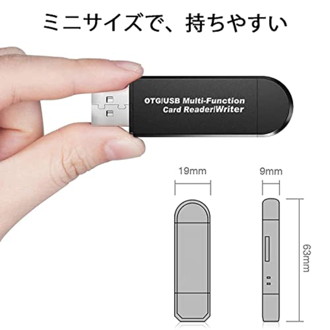 VJK SDメモリー カードリーダー USBマルチカードリーダー 多機能 OTG SD/Micro SDカード両対応Micro usb/USB接続 USB2.0端子とMicro USB端子