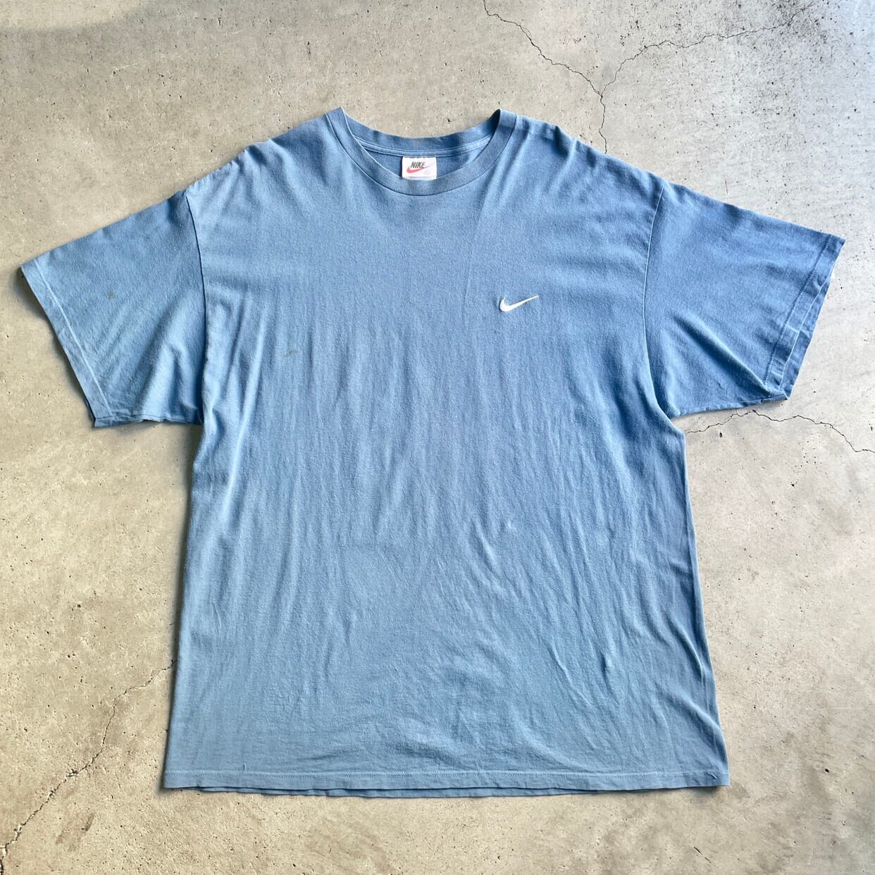 90年代 USA製 NIKE ナイキ ワンポイントロゴ刺繍 Tシャツ メンズXL
