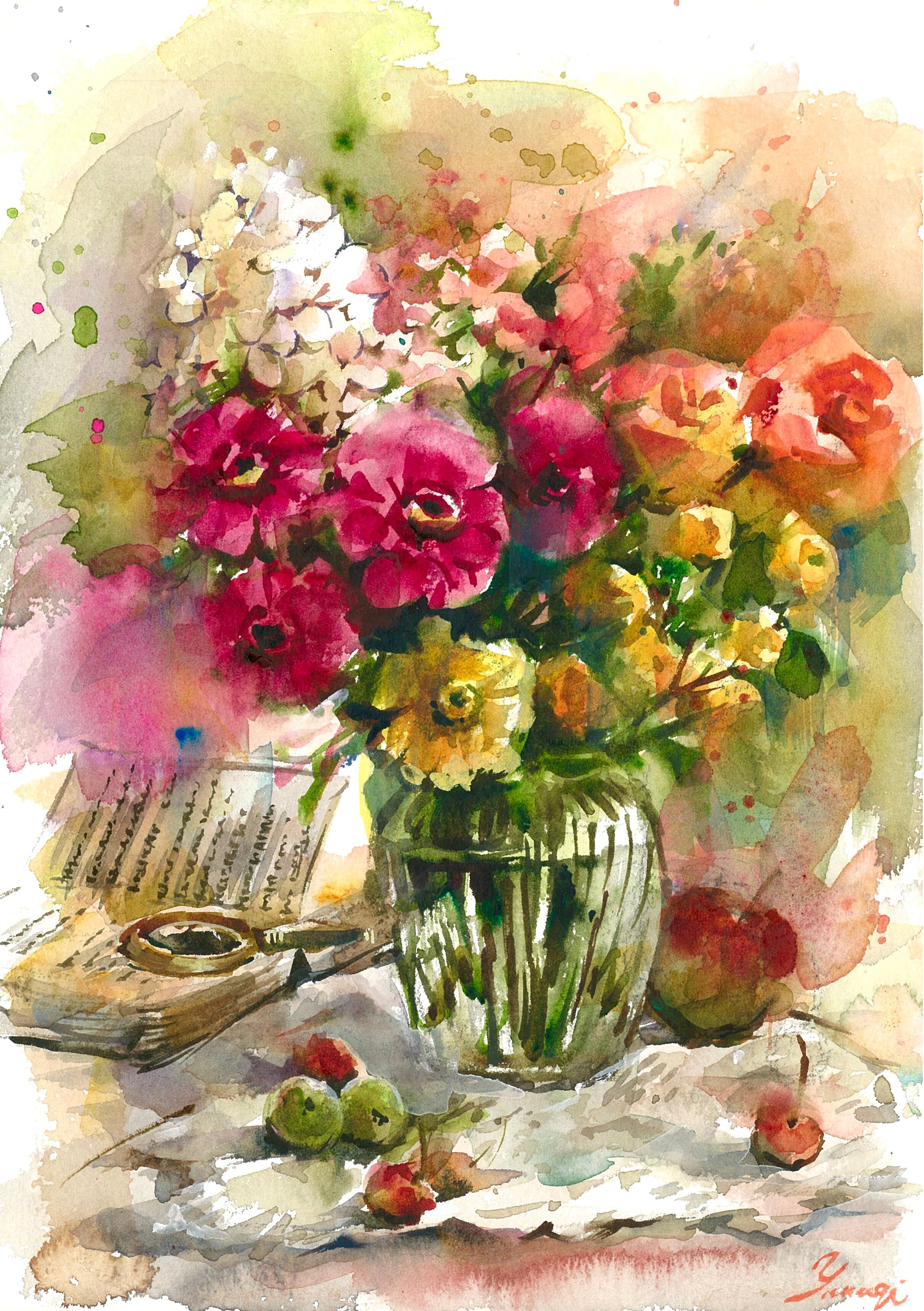 カラーの花の水彩画 | PAY ID