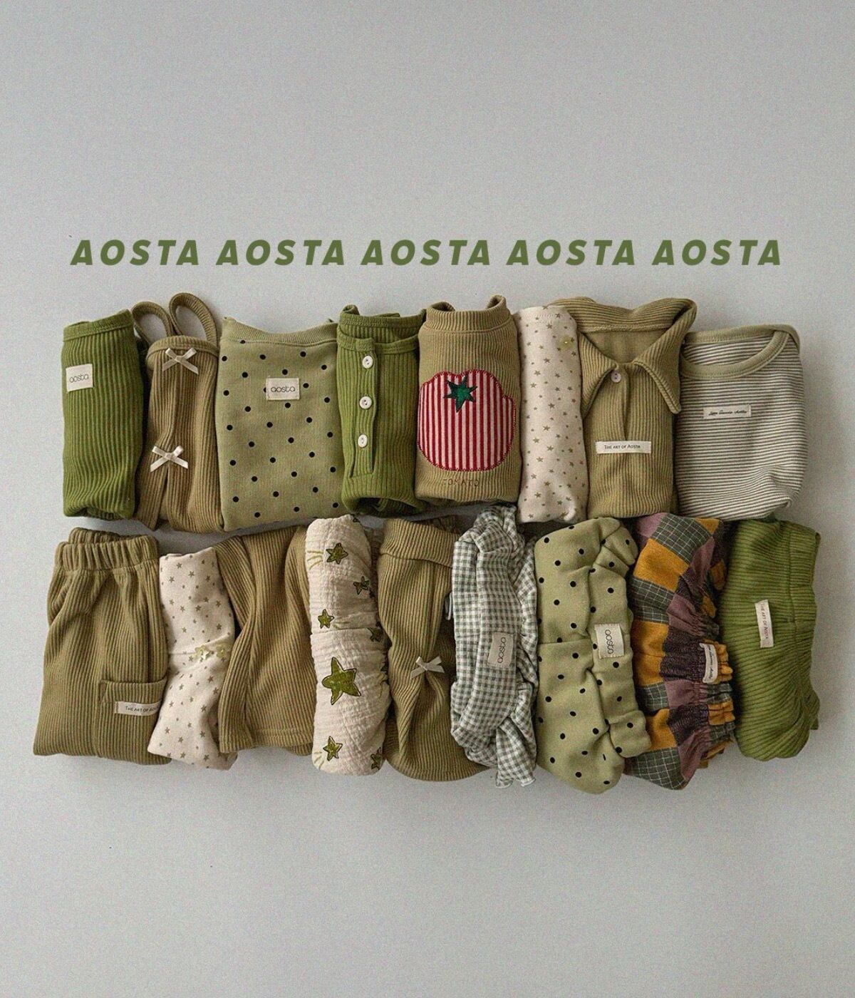 送料無料【予約】/ バターボタンTシャツ / aosta