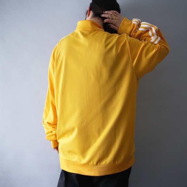 "adidas" good yellow over silhouette track jacket