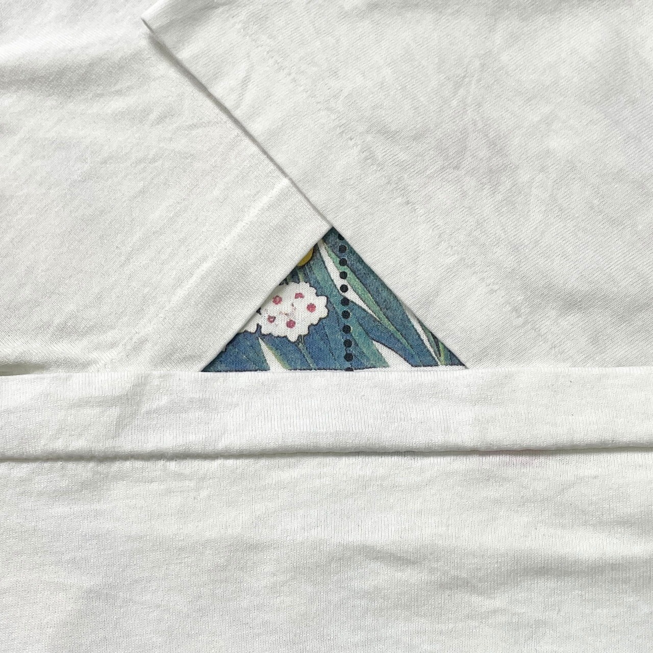 90年代 USA製 GARDEN FLOWERS 切手 フラワー アート プリントTシャツ 