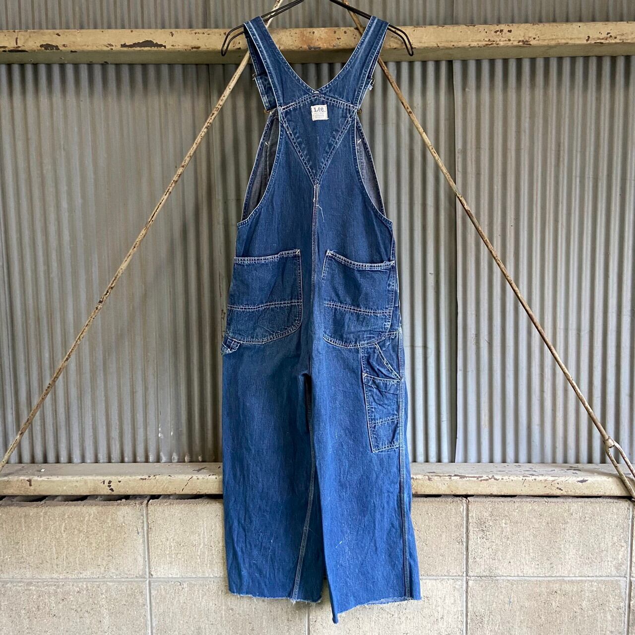 70年代 USA製 Lee リー JELT DENIM カットオフ デニム オーバーオール メンズW34 古着 70s ヴィンテージ ビンテージ  濃色【オーバーオール】【CS2301-30】【AN20】 | cave 古着屋【公式】古着通販サイト powered by BASE