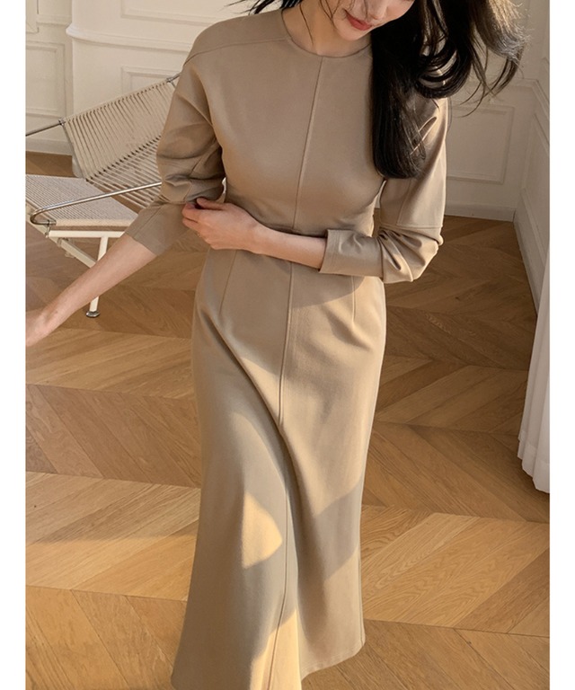 シンプル◆スリムワンピース【w-30379】