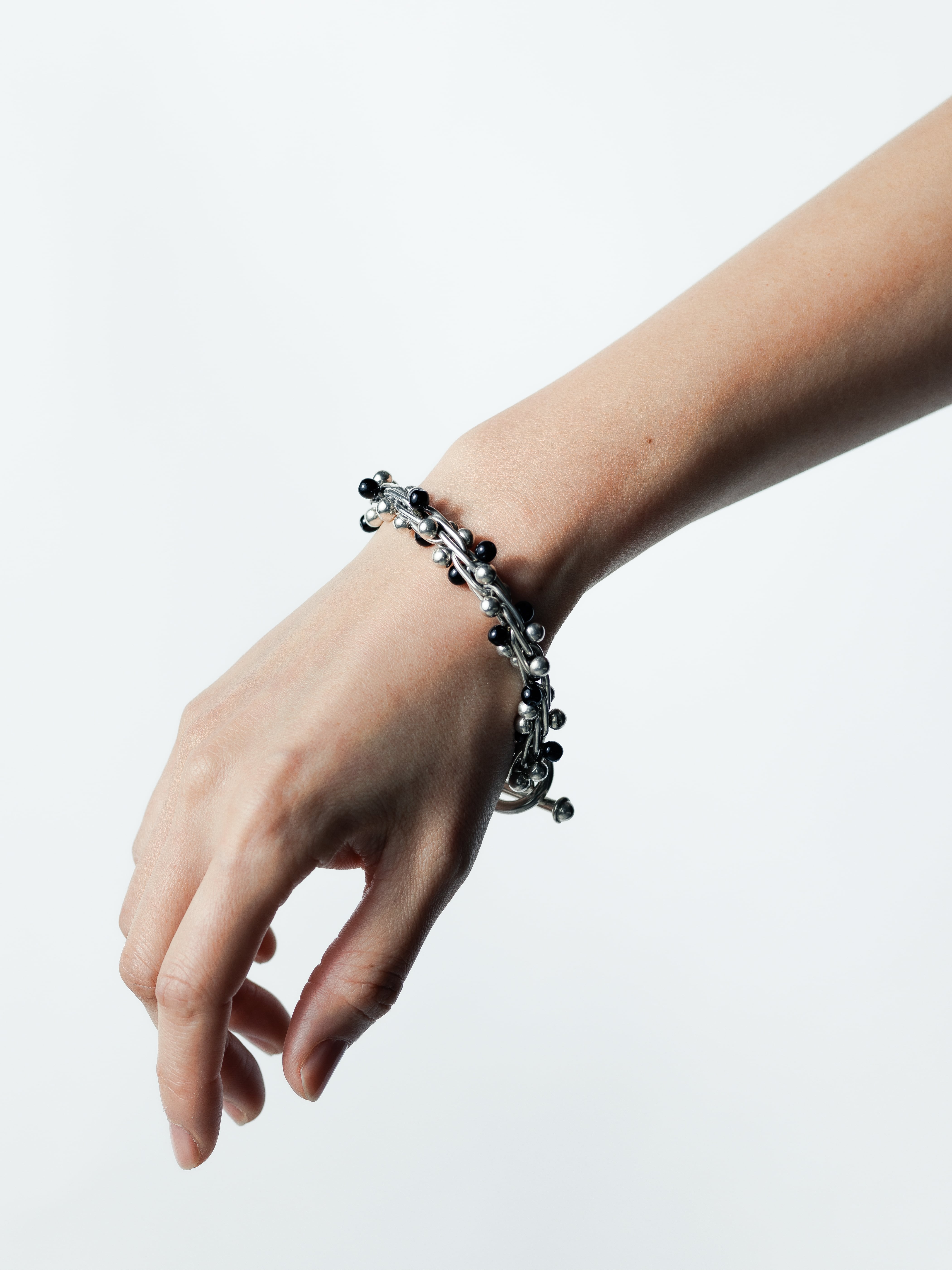 Vintage sterling silver mexican chain D.N.A bracelet