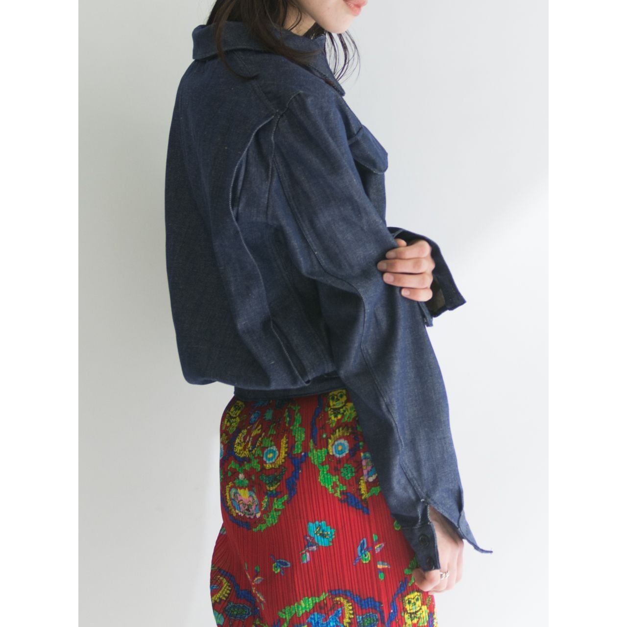 Dead stock】70's Italian navy denim jacket（デッドストック