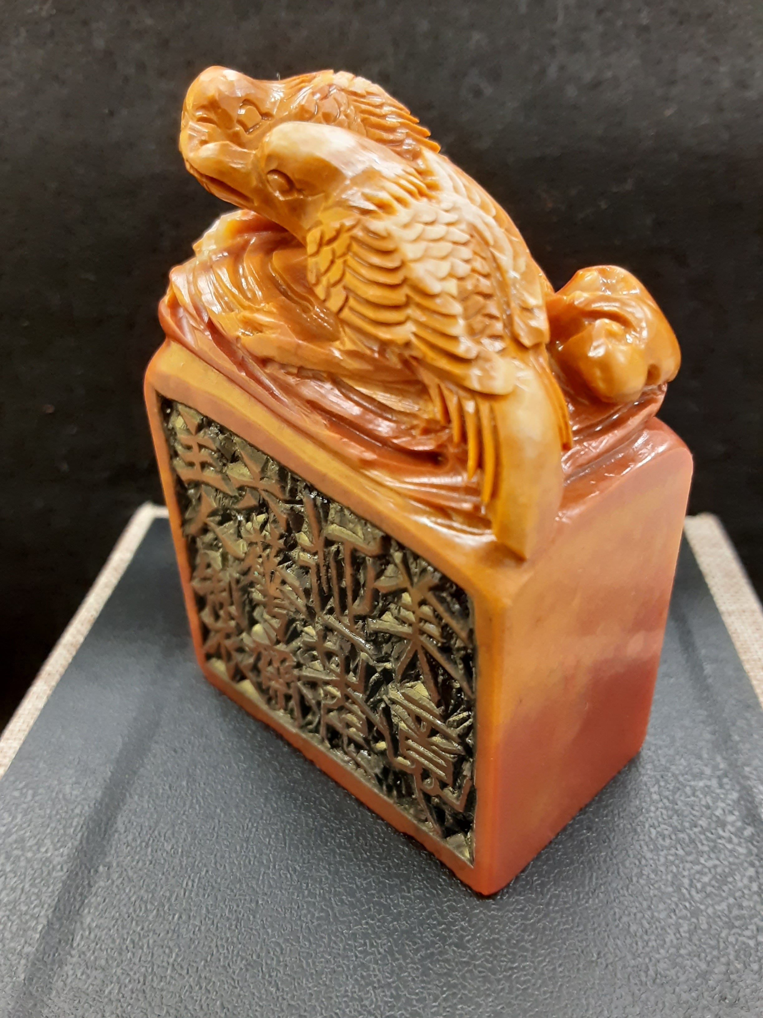 美意延年」ラオス石花鳥鈕 | 篆刻 松尾碩甫商店