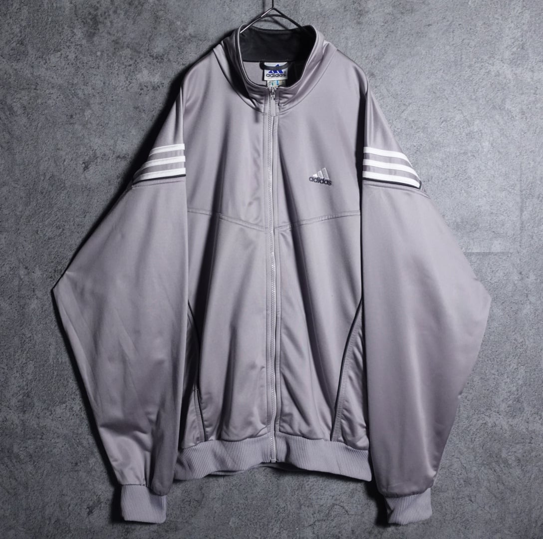 90s “adidas” silver design track jacket