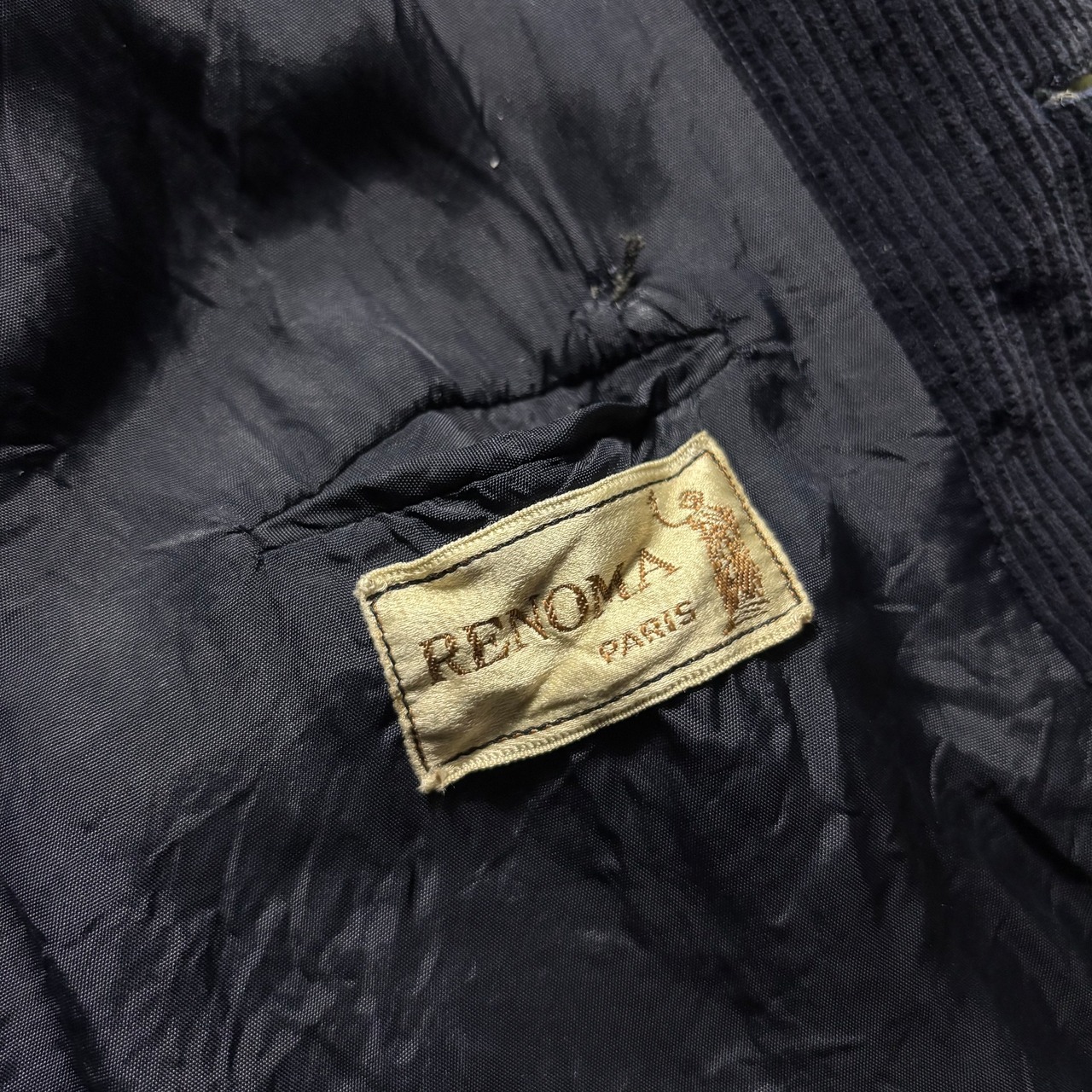 vintage RENOMA navy corduroy double breasted tailored jacket