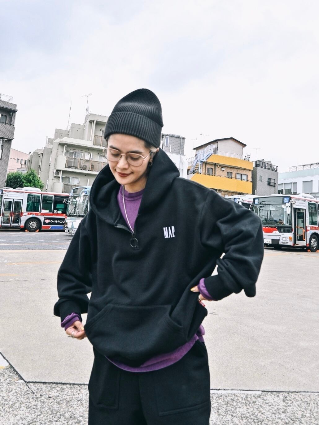 OVERLAP CLOTHING [map. ]SWEAT HOODIE