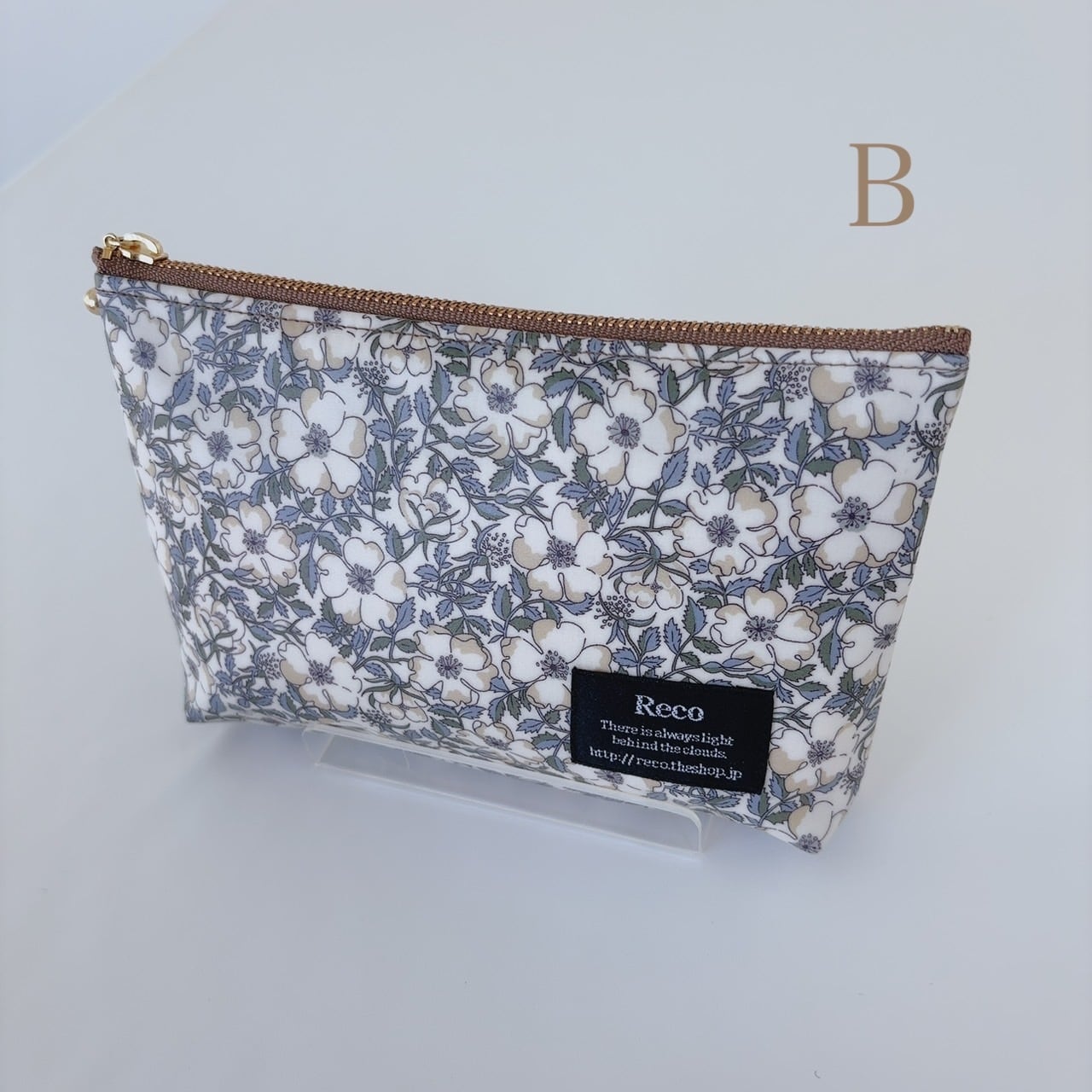 化粧ポーチM リバティ ラミネート | Reco liberty print