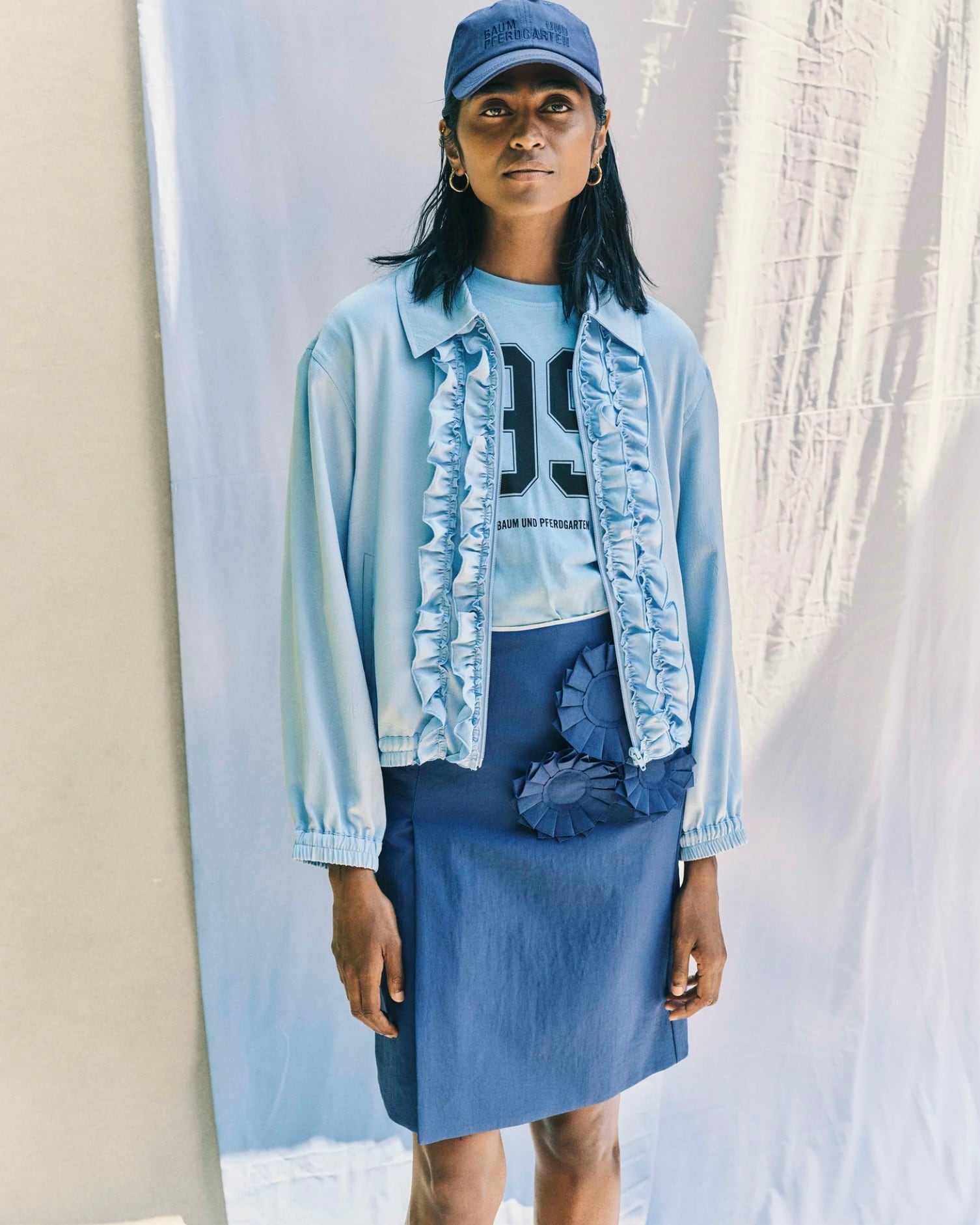 BAUM UND PFERDGARTEN/logo print oversized T-shirts