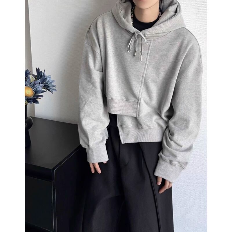 asymmetrical design oversized pullover mr0685