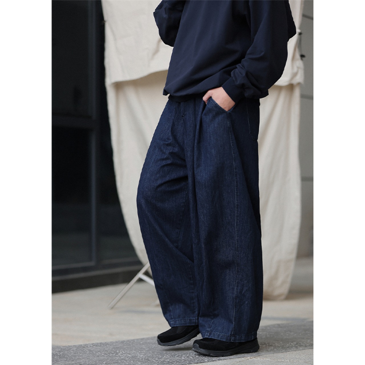 Wide volume denim pants 0253 - 2
