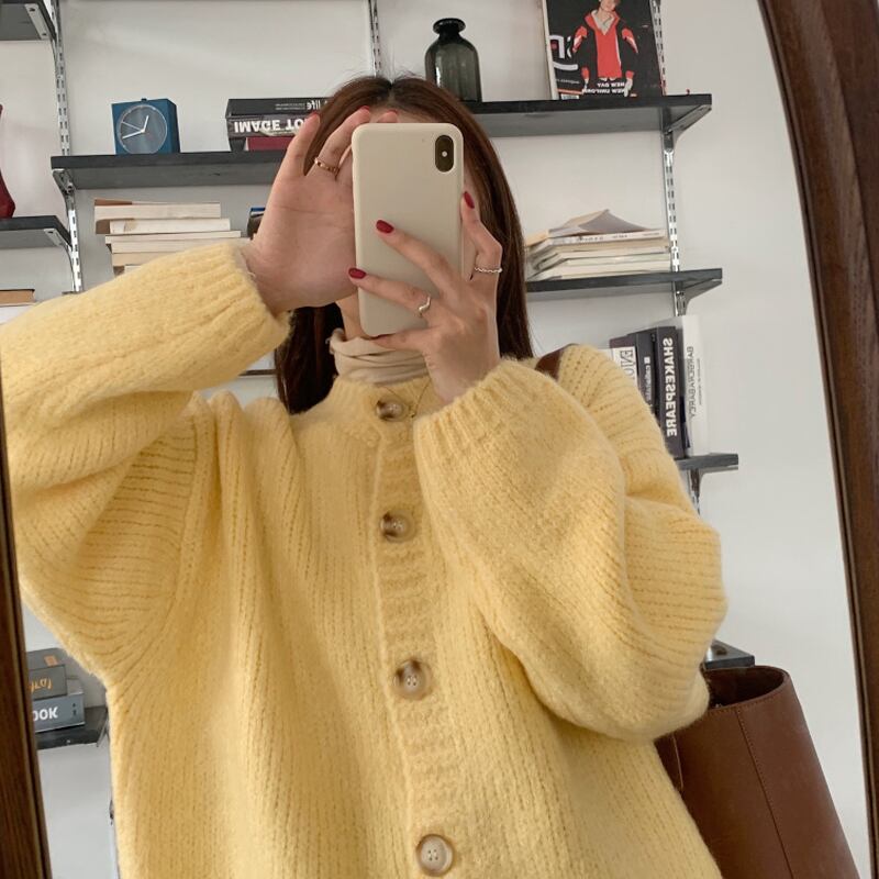 スプリングオータムスタイルルーズセーター レディースニットトップス 春物 秋物 試着室37620161799