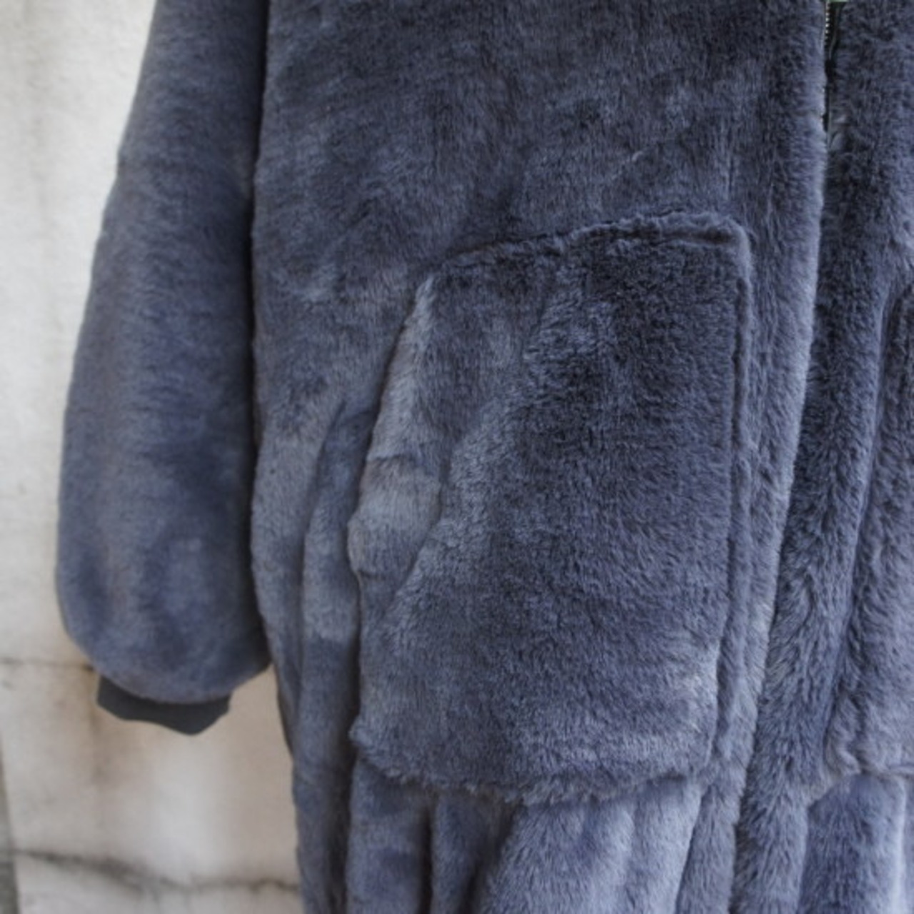 Topanga Fashion　ボリュームファーパーカーコート　グレー