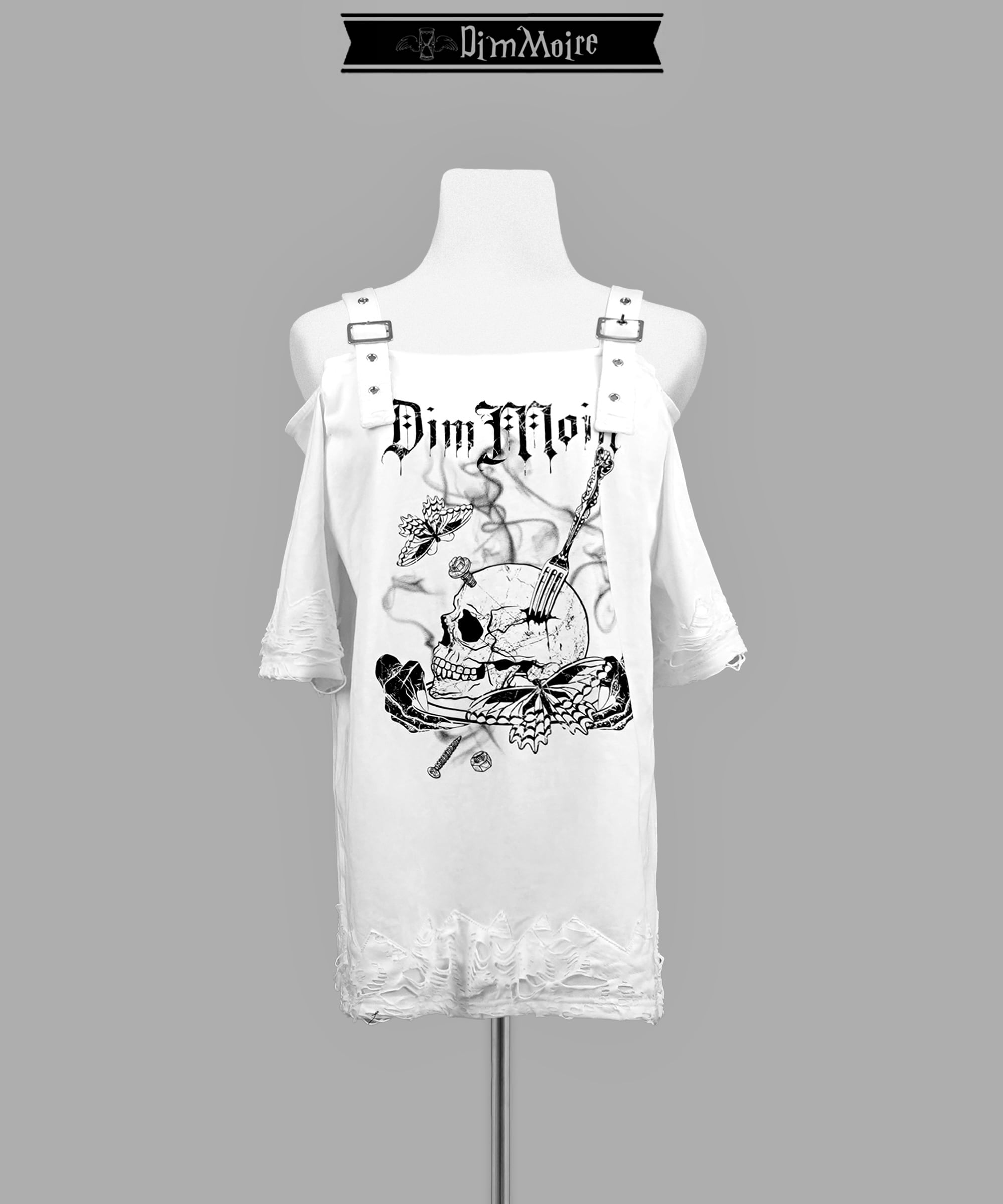 DimMoire Piercing 肋骨 BIG Tシャツ DimMoire ディムモアール Piercing肋骨BIG T White 肋骨 シャツ