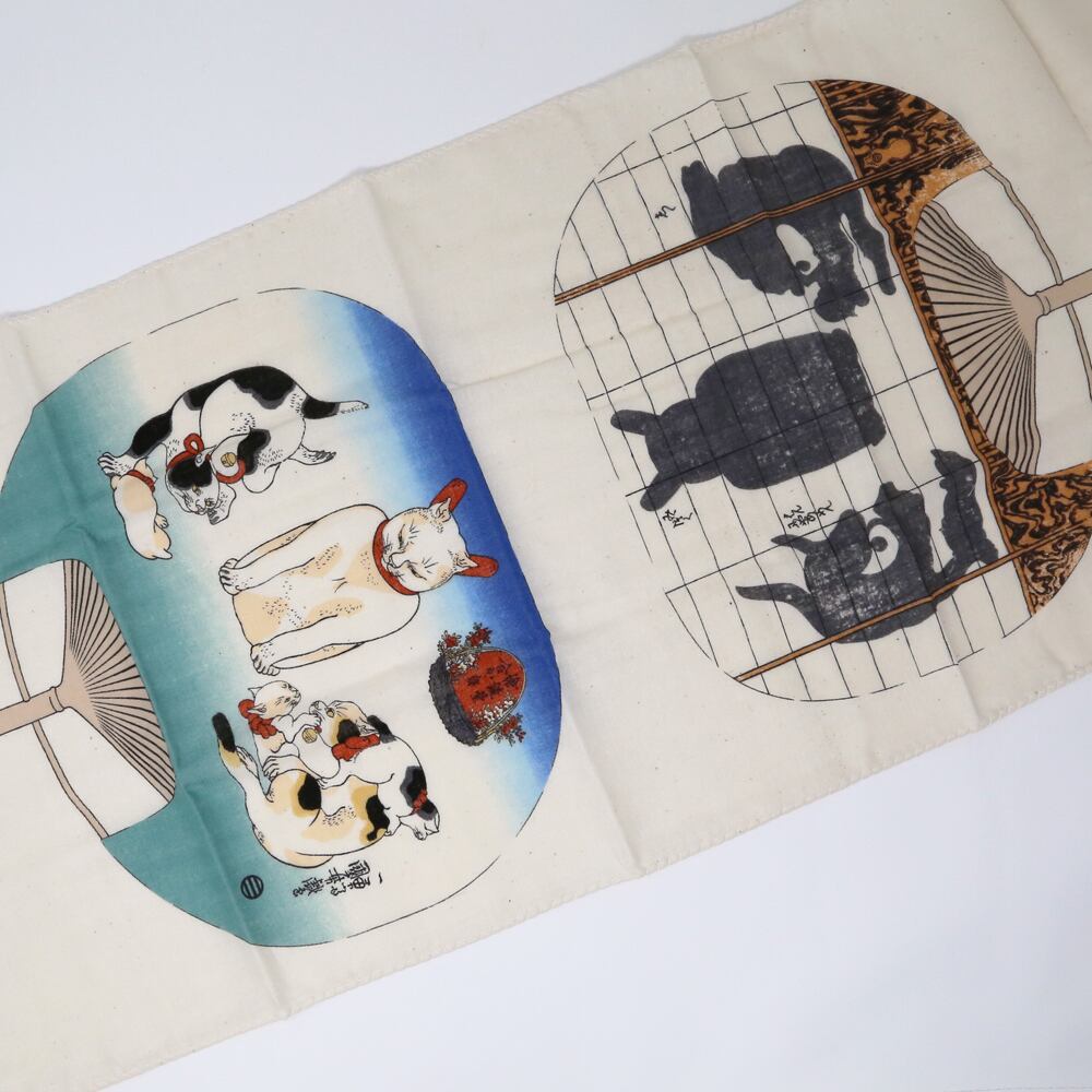 猫手拭い(歌川国芳のふんわりてぬぐい)猫うちわ  マスノヤ衣料品店・マスノヤ猫雑貨店 powered by BASE