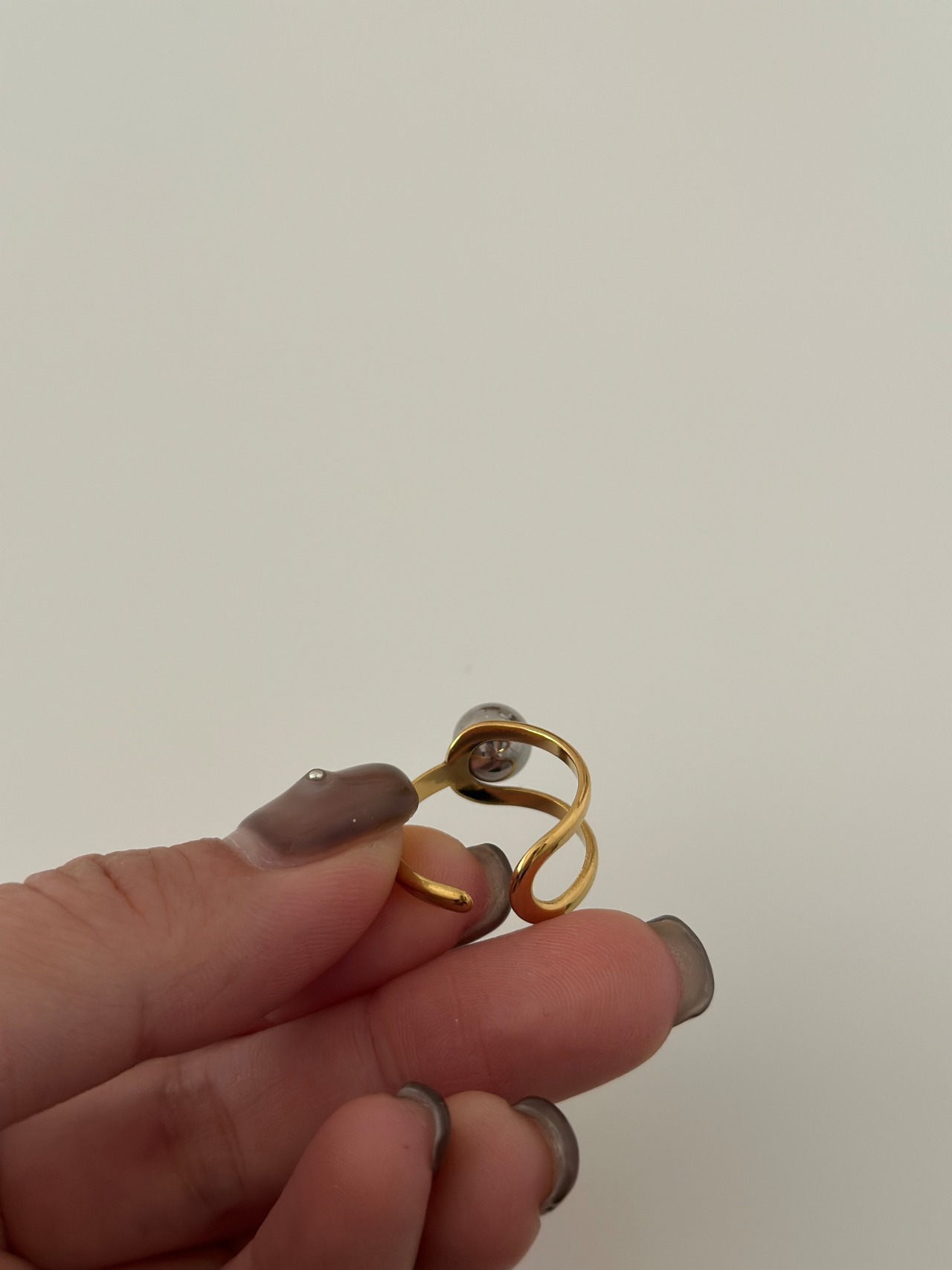 SS バイカラーボールオンリング