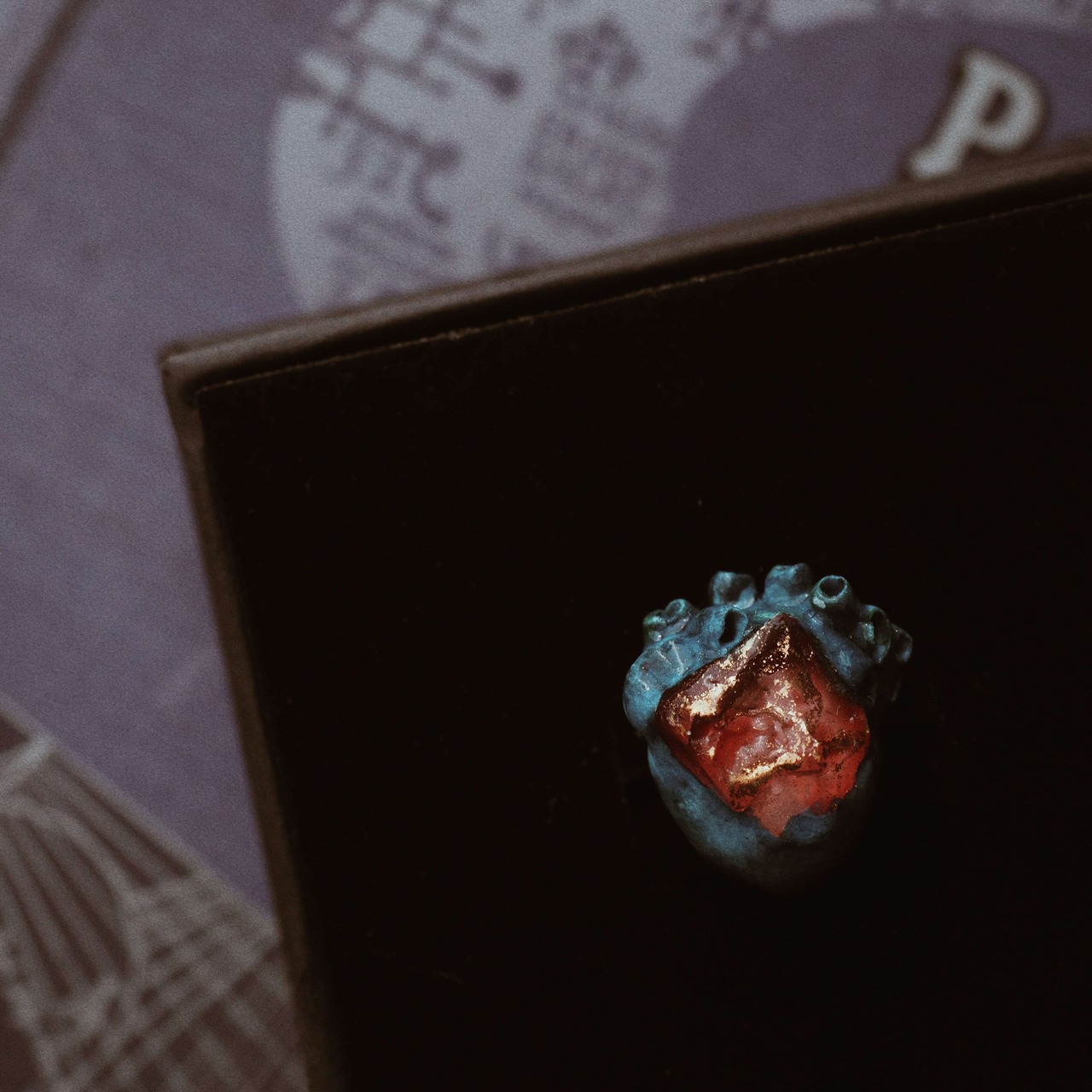 Mermaid's tear and heart  ring