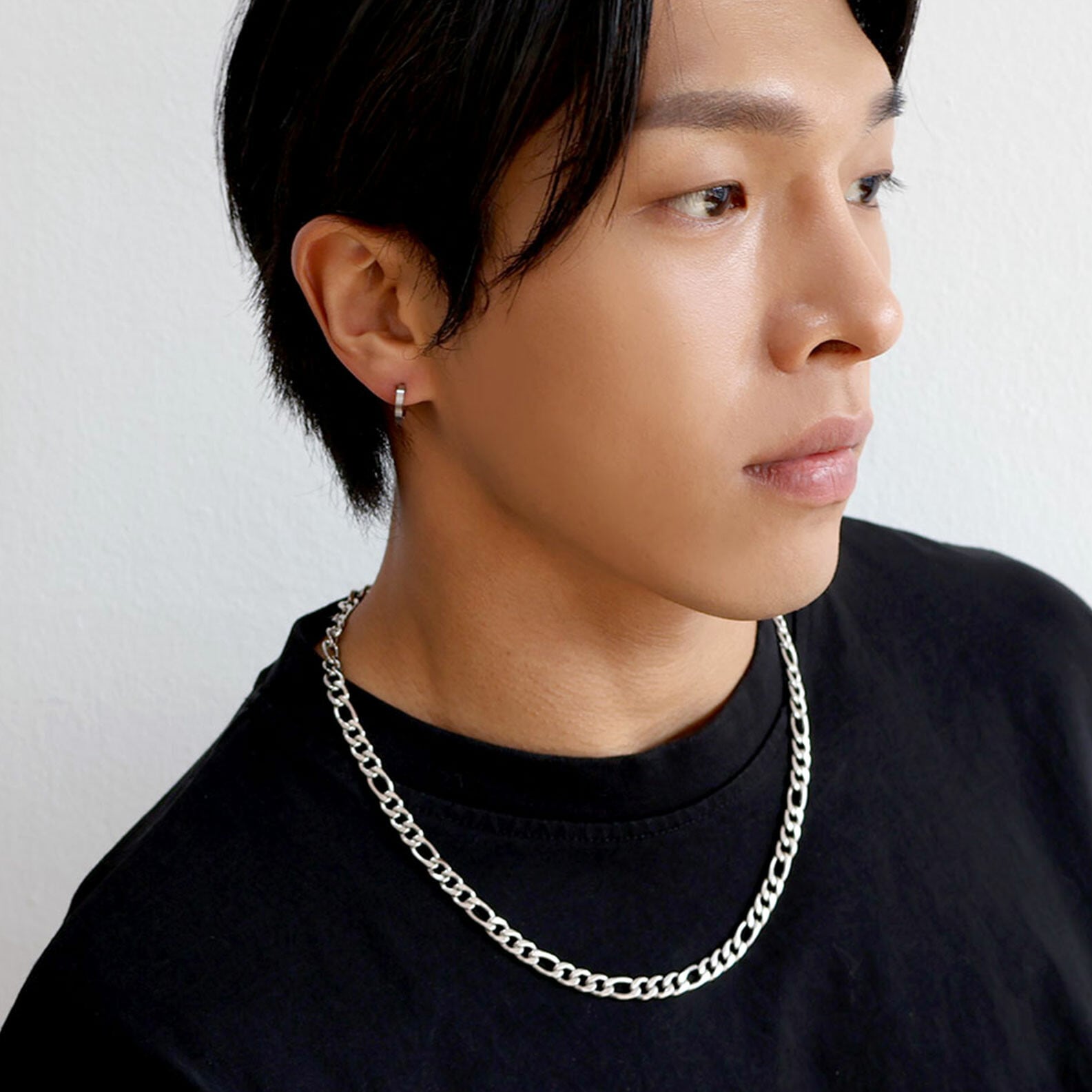 【SELECT】unisex サージカルステンレス 316L　フィガロチェーン　ネックレス　金属アレルギー対応　韓国製