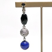 ラピスラズリ＆オニキス ロングピアス＆イヤリング sl3_6_20200428tp04