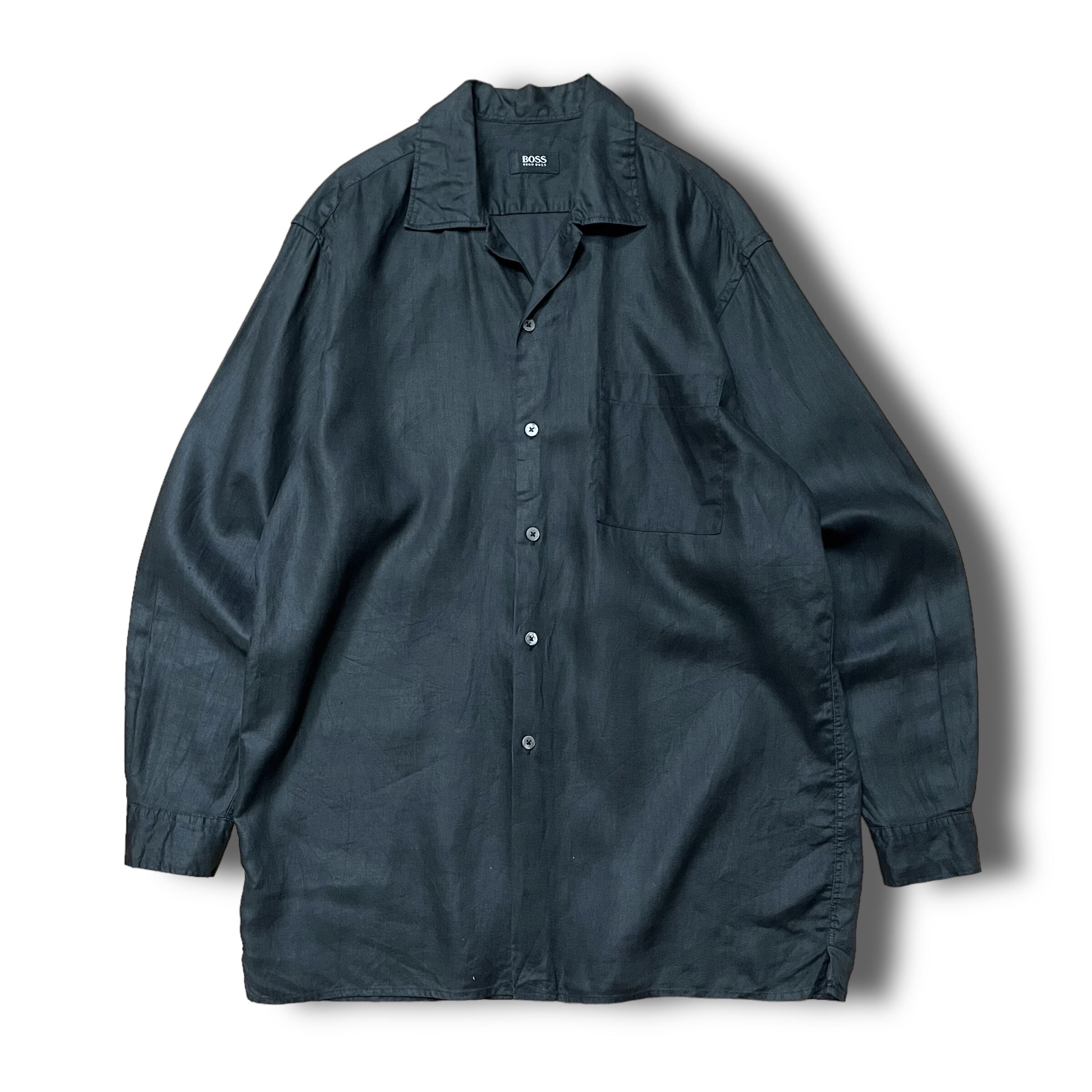 【HUGO BOSS】ビッグシルエットオープンカラーリネンシャツ