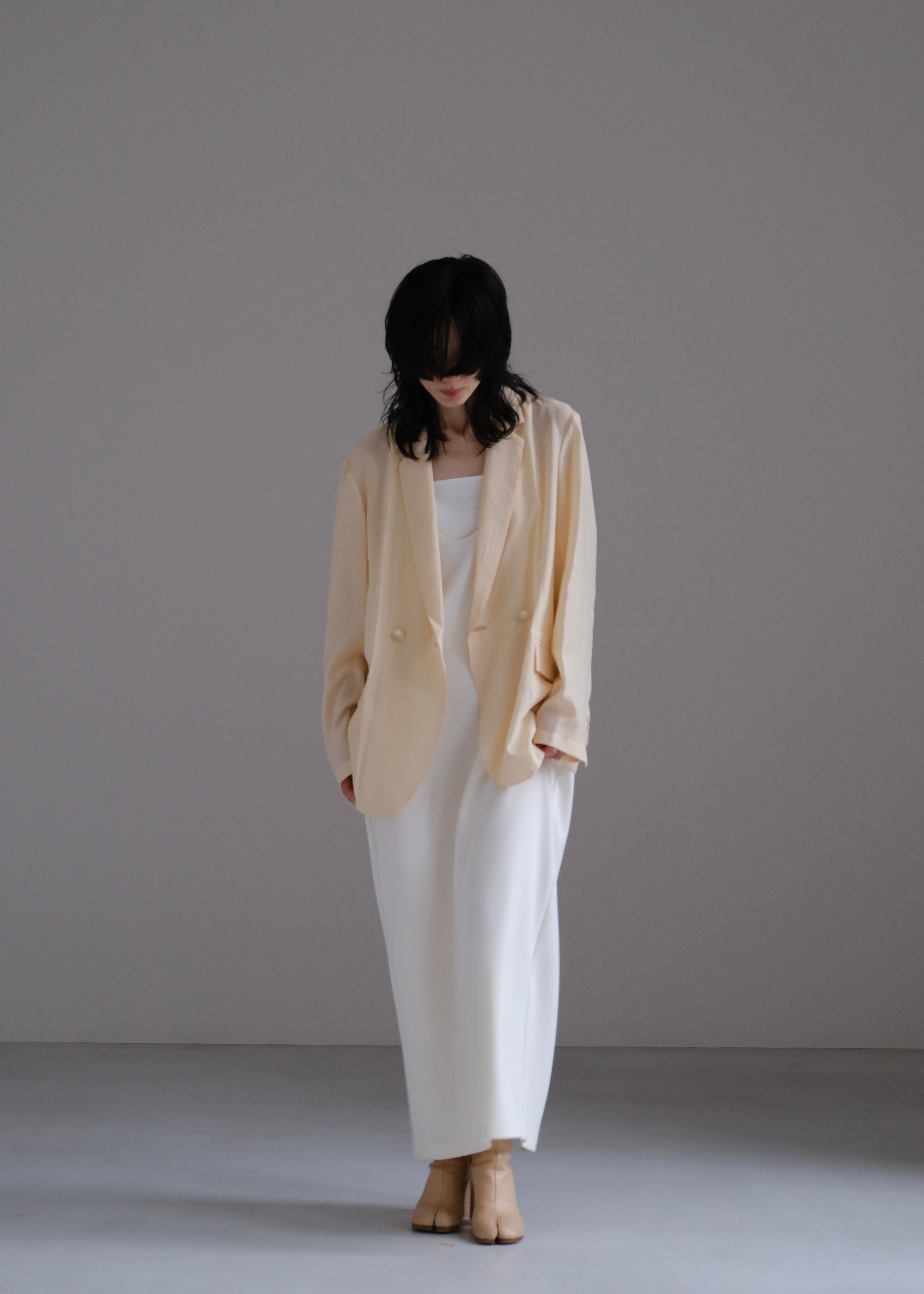 aere アエレ シアージャケット クリーム 38 sheer tumbler jacket -made in Japan - | aéré