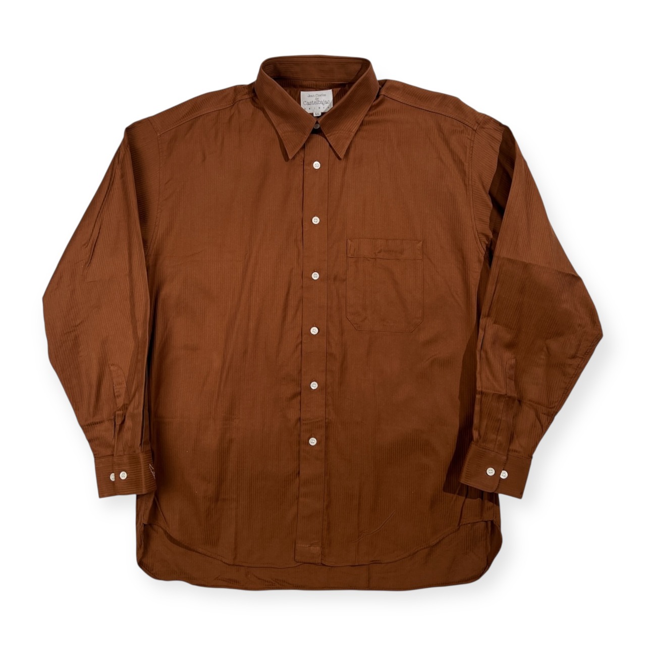 CASTELBAJAC カステルバジャック SHIRTS ストライプ 長袖シャツ ドレスシャツ サイズ LL /メンズ/ブラウン/C-OS2700