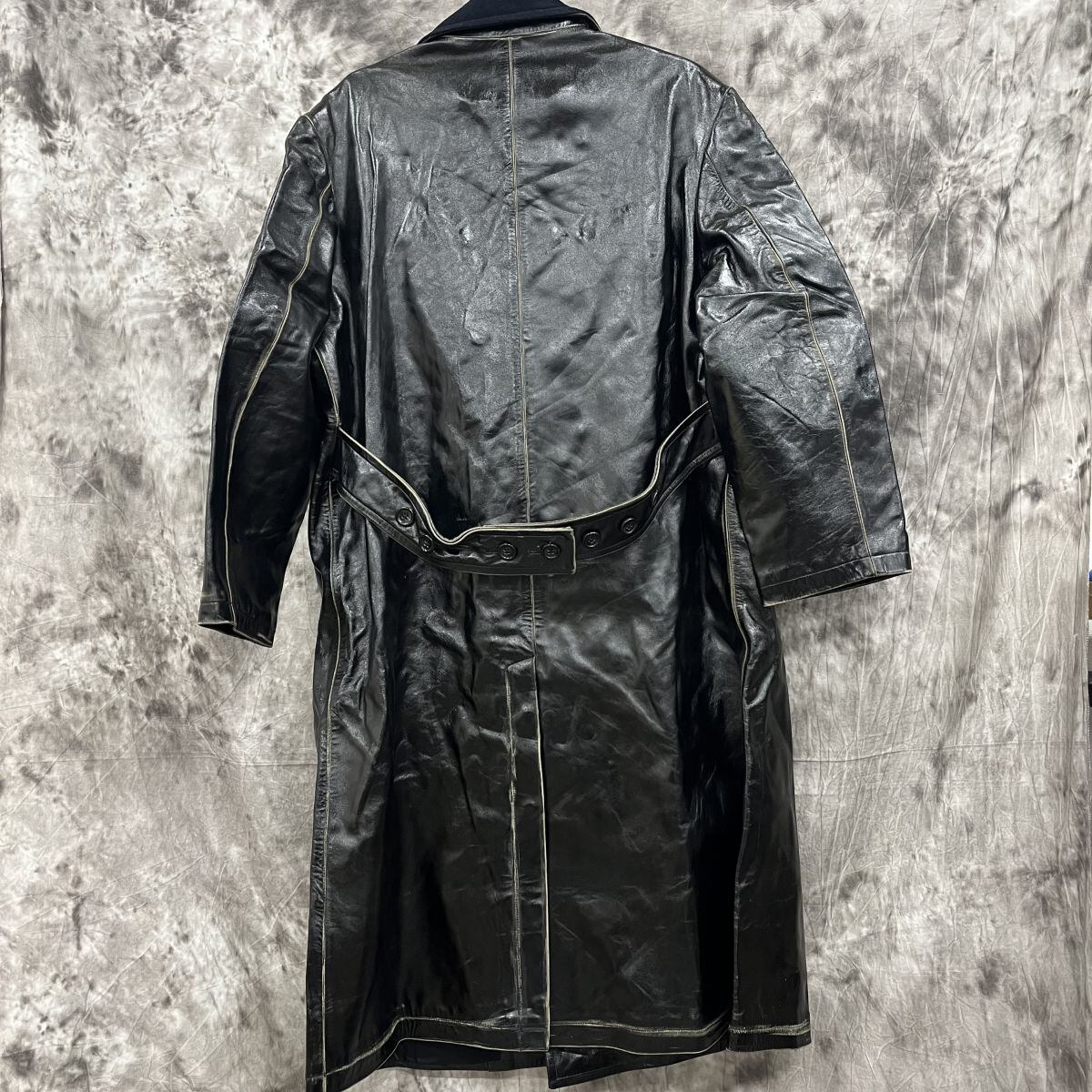 【サンプル】Yohji Yamamoto POUR HOMME/ヨウジヤマモトプールオム レザーコート/M