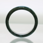 【内径 約60mm】 komaru Black 翡翠バングル A貨翡翠 jd_bg1548