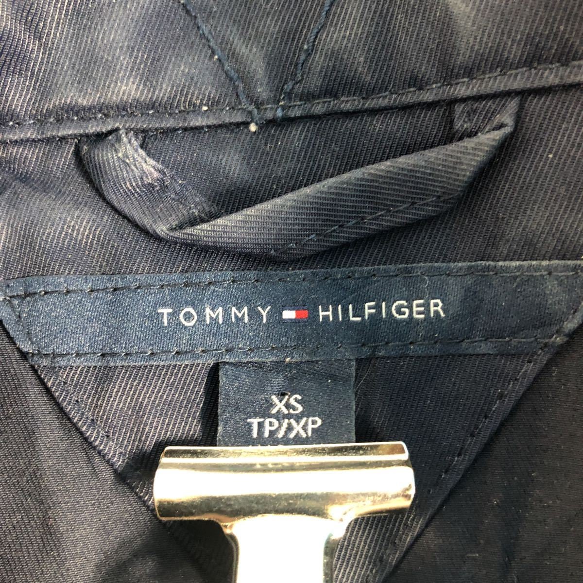 TOMMY HILFIGER ナイロン ジャケット XS ネイビー トミーヒルフィガー ウィメンズ コットン ロクヨンクロス 古着卸 アメリカ仕入  a503-5738