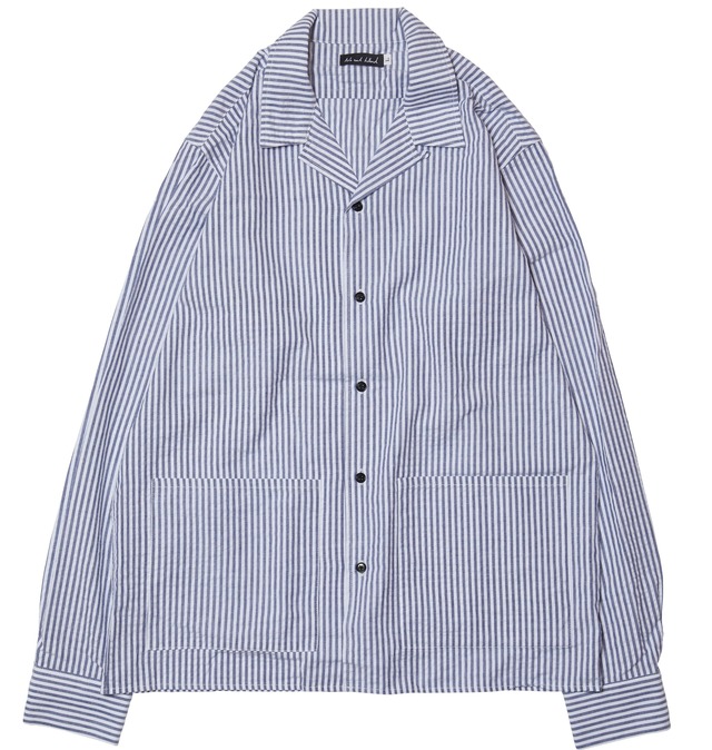 【HOLE AND HOLLAND】7" POCKET SUCKER SHIRT（NAVY）