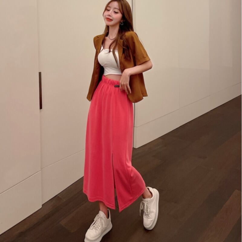 レディースサマーショートジャケット ハイウェストウェストスカート 夏物 ハンチェンe99166230624