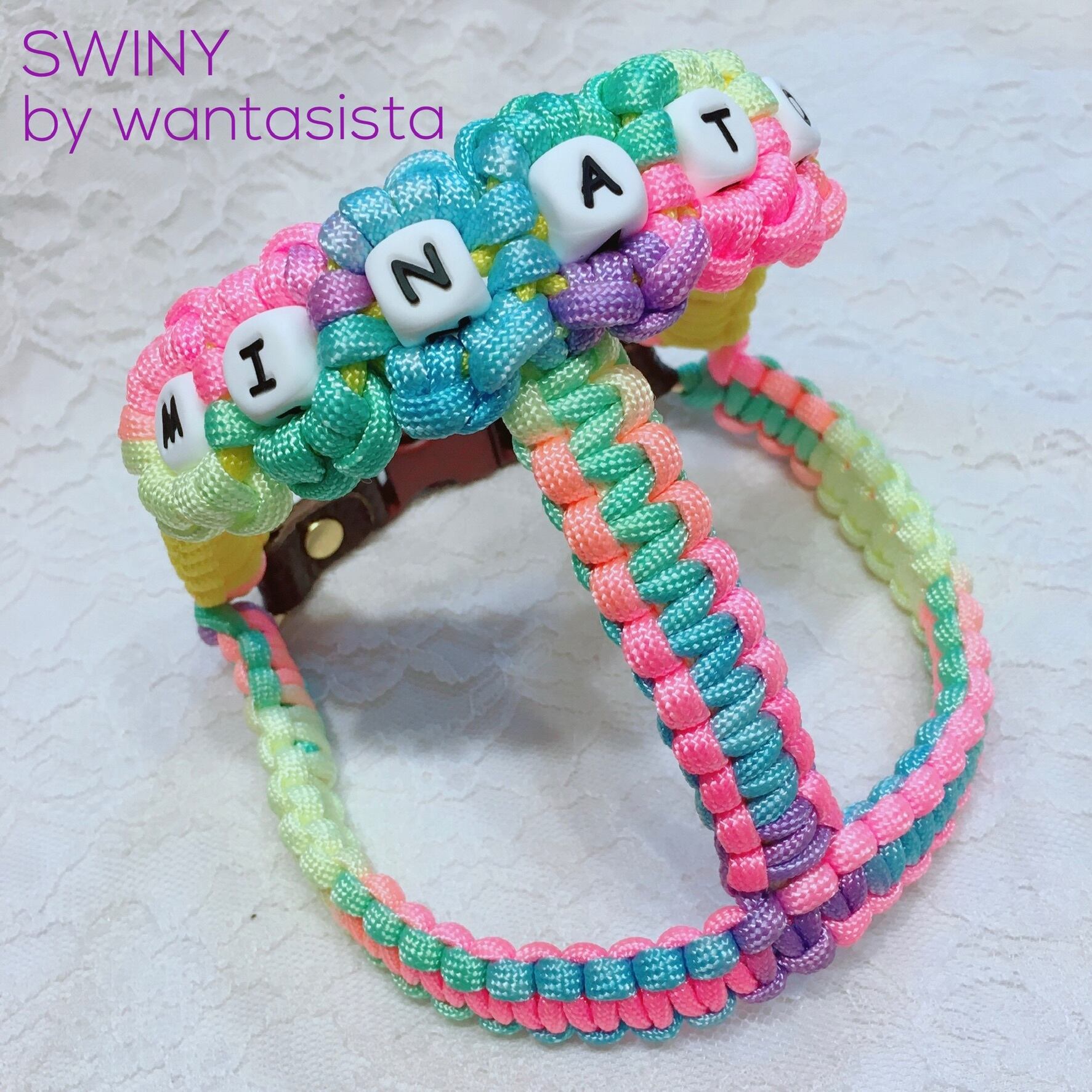 L【フラワーハーネス】名入れパラコードハーネス♡SWINY by wantasista
