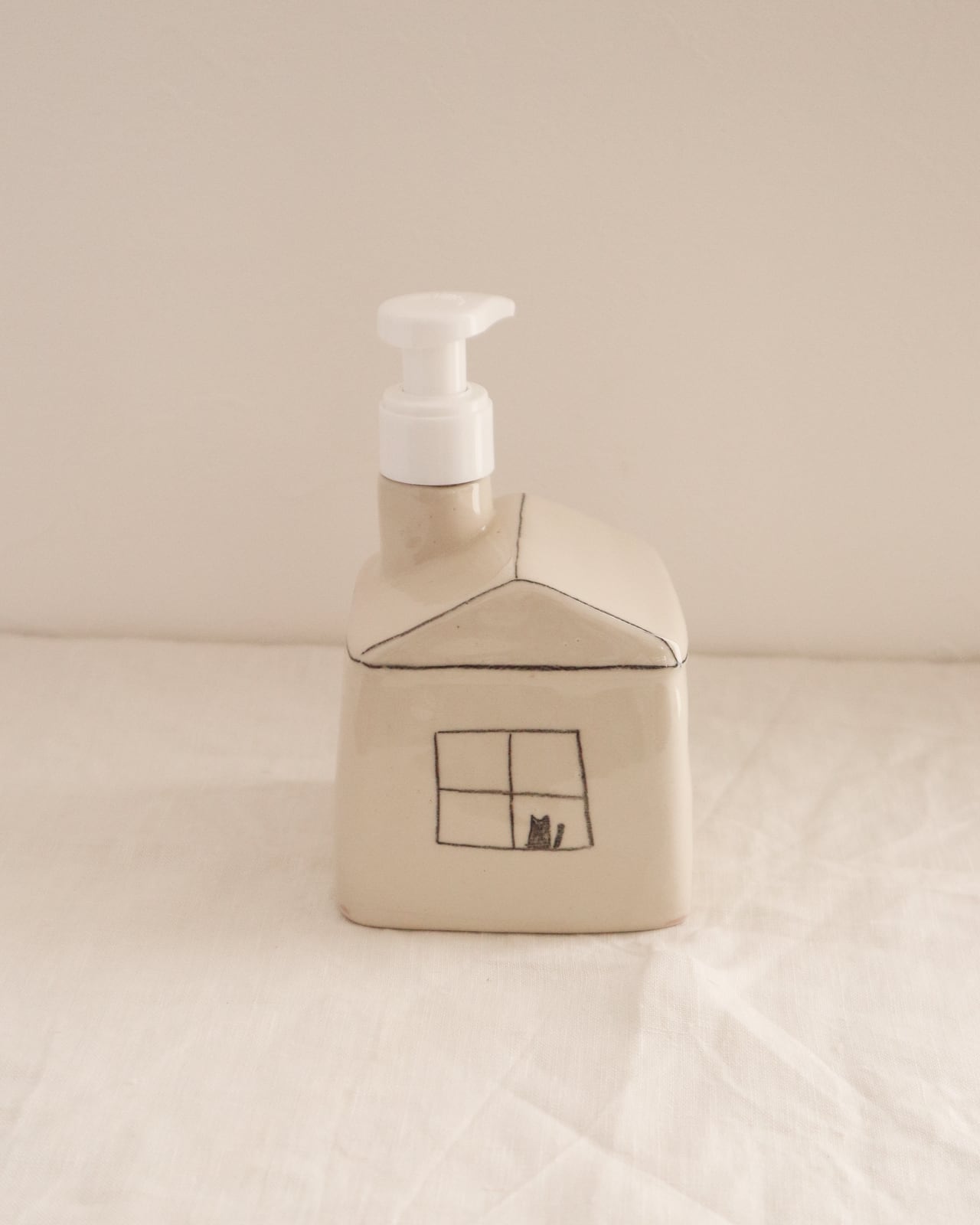 Top Top ハンドメイド 陶器のハンドソープ・ディスペンサー / blanche