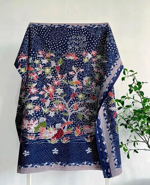 【 ina by hand 】バティック インドネシア 布　クバヤ　ショール