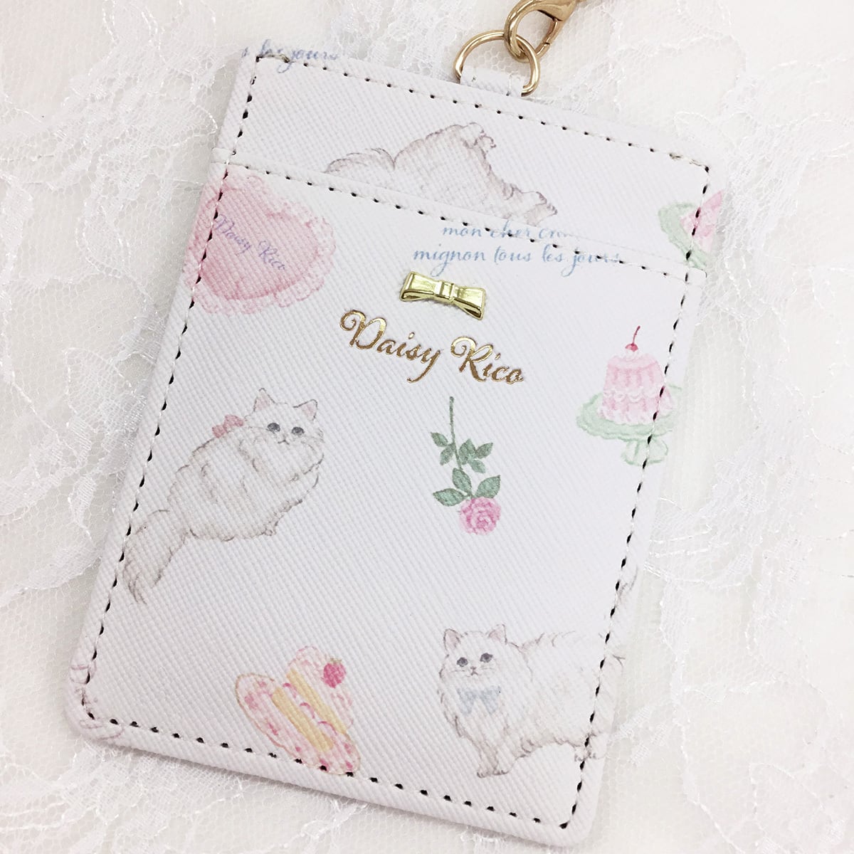 リール付きパスケース ꫂ ၴႅၴ♡Lady rosę series♡ꫂ ၴႅၴ