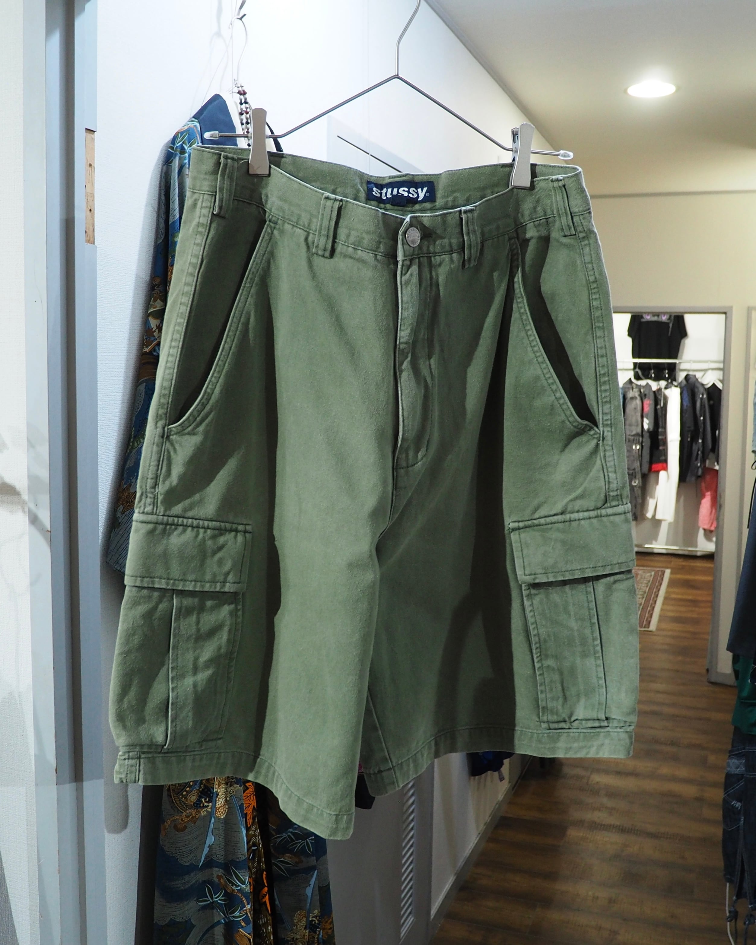 1990s" Old Stussy " vintage Wide Cargo shorts Pants