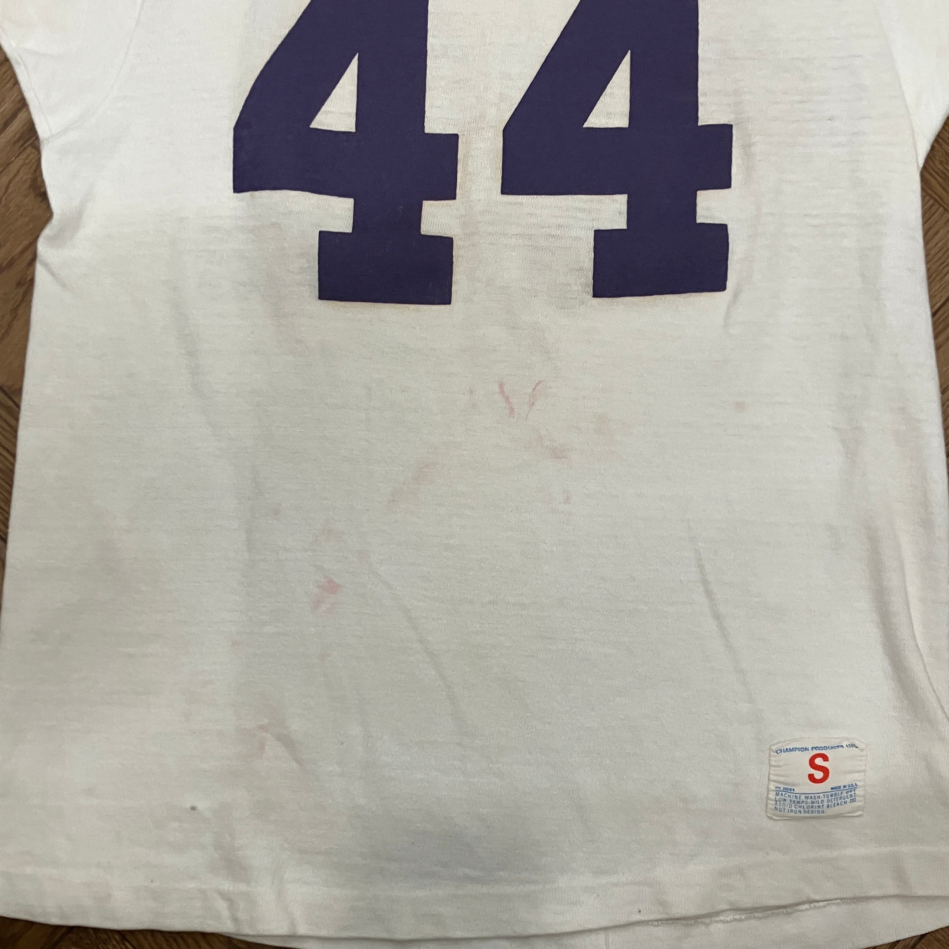 1970'S CHAMPION WHITE VIKING FOOTBALL T-SHIRT | safarionline