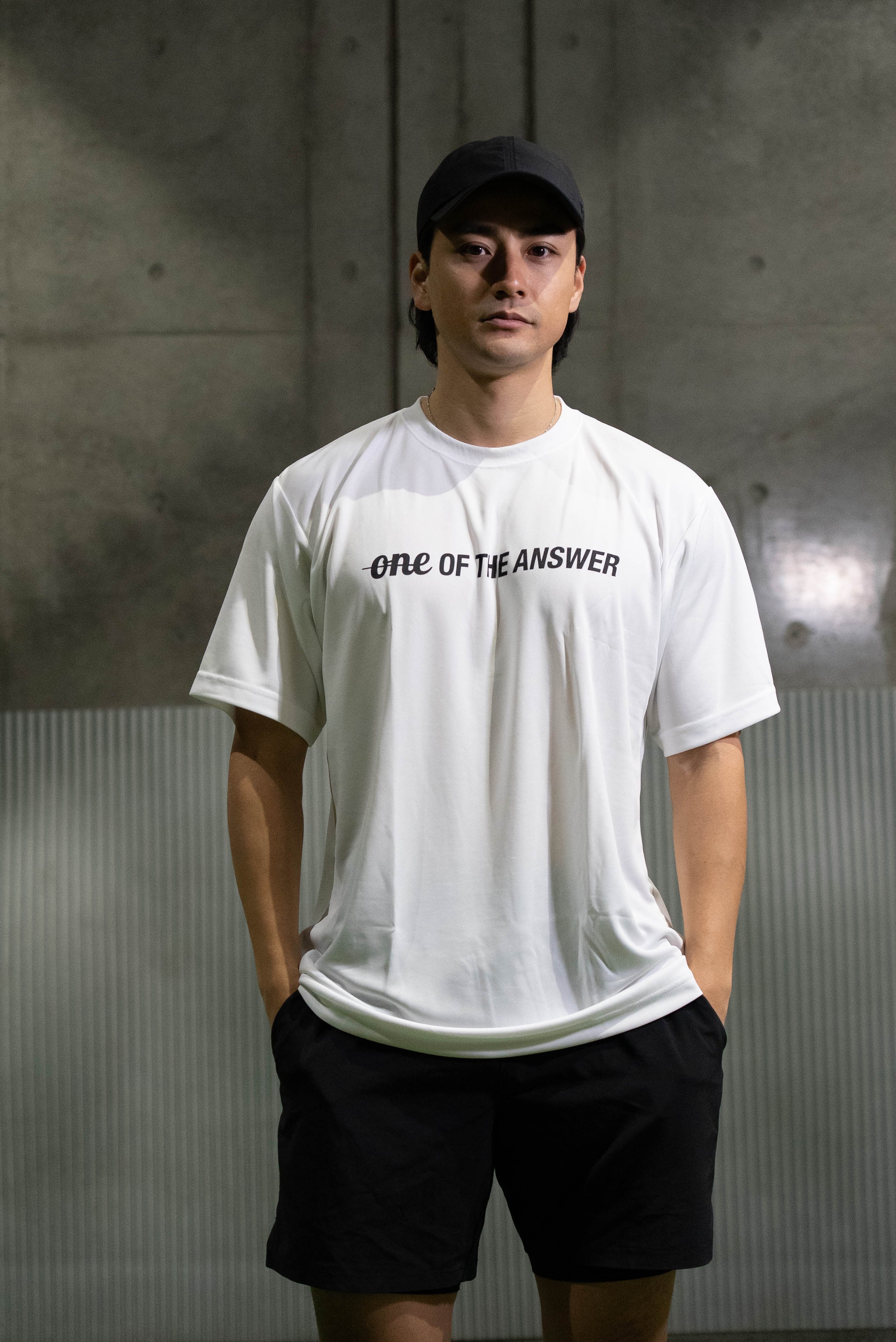 ONE OF THE ANSWER T-Shirt (テキストロゴ / Poly100)
