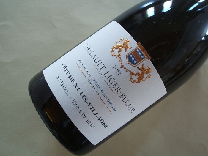 コート・ド・ニュイ・ヴィラージュ 赤 オー・ルーリー 2022年 ティボー・リジェ・ベレール