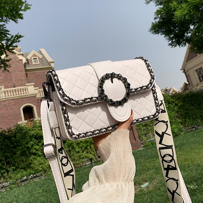 eignレディースバッグ2020新しいトレンドラインワイルドショルダーメッセンジャーバッグinsファッションブロードバンドスモールスクエアバッグ Tiancai_Wing_Bag5986505